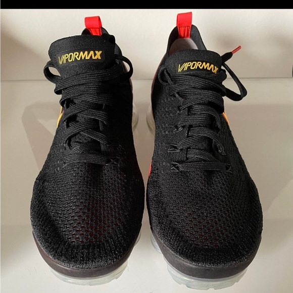 UPDATED ON Nike Air VaporMax Flyknit 2.0 Black Laser Orange Total Crimson